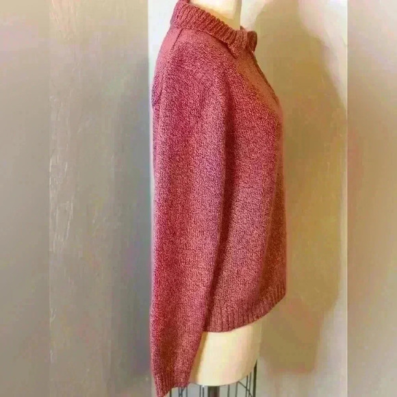Pink‎ Mock-Neck Quarter-Zip Sweater Sz XL - Picture 4 of 9